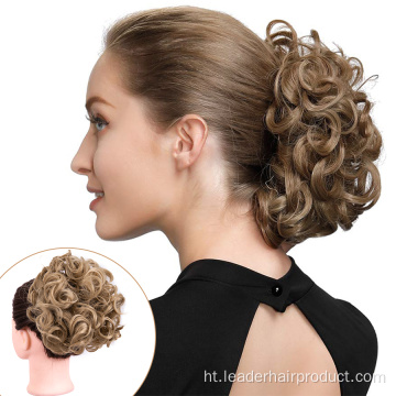 Elastik chignon Updo kouvri cheve ekstansyon pen cheve